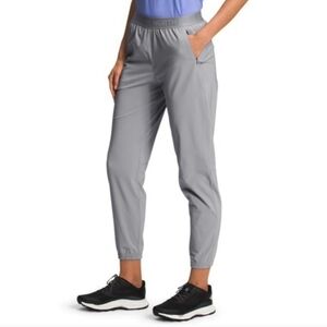 The North Face Wander Gray High Rise Graphic Logo Windbreaker Jogger Pants